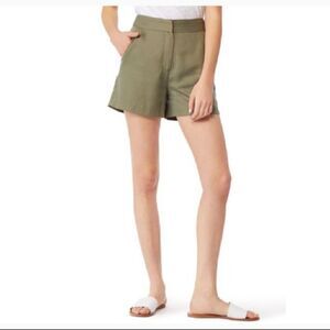 Habitual Deep Green Linen Blend Casual Shorts 2